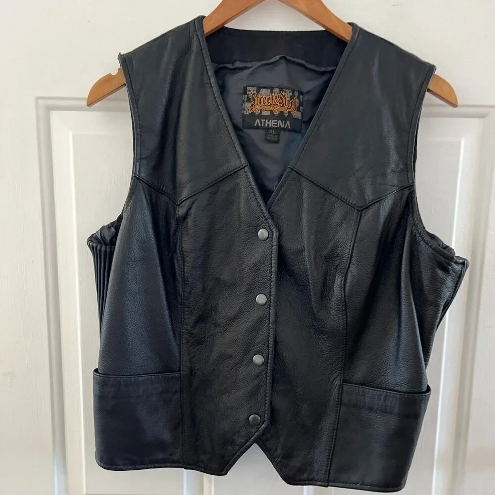 Street & Steel Unisex Moto Motorcycle Mob-Wife V-Neck Vest Sz XL